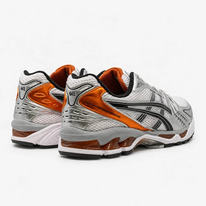 ASICS GEL KAYANO 14 Blanco Plateado Negro Naranja