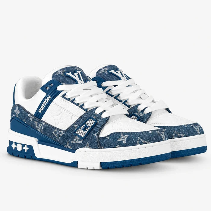 LOUIS VUITTON TRAINER AZUL Blanco
